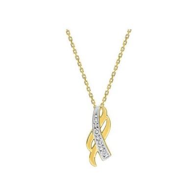 Pendentif en or jaune et diamant 0.01ct