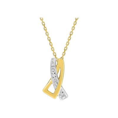 Pendentif en or jaune et diamant 0.01ct