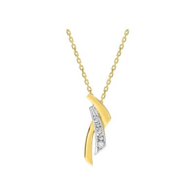 Pendentif en or jaune et diamant 0.01ct