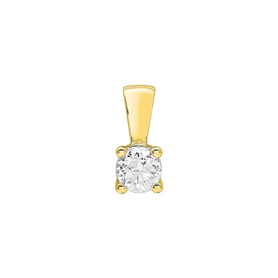 Pendentif en or jaune et diamant 0.40ct