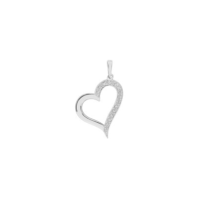 Pendentif en or blanc et diamant 0.06ct