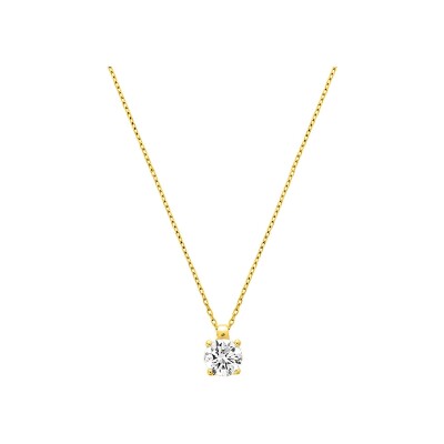 Pendentif en or jaune et oxyde de zirconium