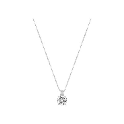 Pendentif en or blanc et oxyde de zirconium