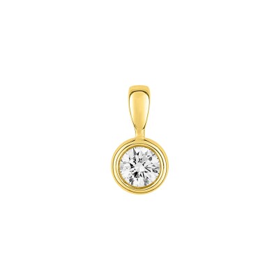 Pendentif en or jaune et oxyde de zirconium