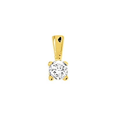 Pendentif en or jaune et oxyde de zirconium