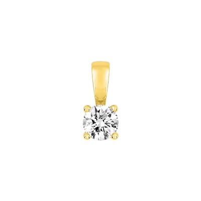 Pendentif en or jaune et oxyde de zirconium