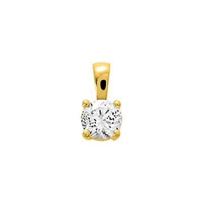 Pendentif en or jaune et oxyde de zirconium