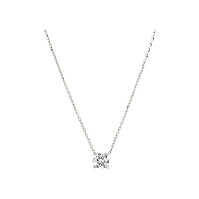 Collier en or blanc et oxyde de zirconium, taille 42cm