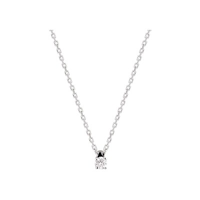 Collier en or blanc et diamant 0.08ct