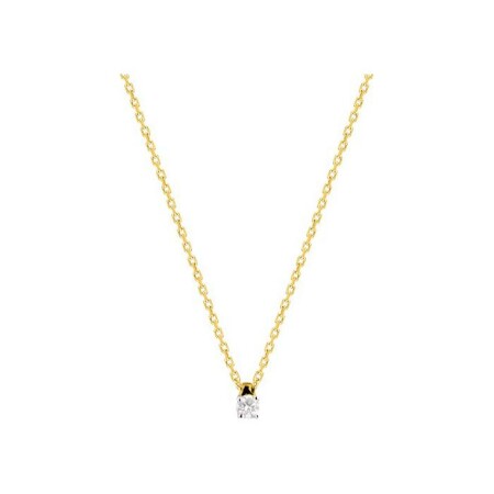 Collier en or jaune et diamant 0.08ct