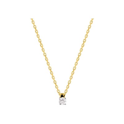 Collier en or jaune et diamant 0.08ct