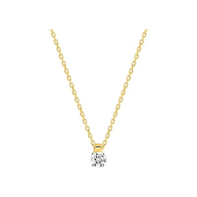 Collier en or jaune et diamant 0.14ct