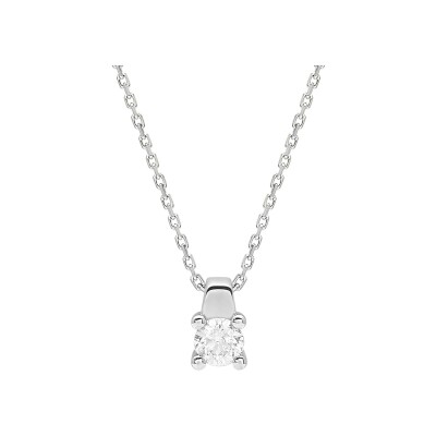 Collier en or blanc et diamant 0.23ct