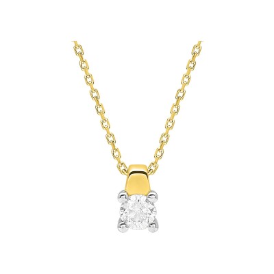 Collier en or jaune et diamant 0.23ct