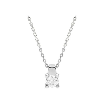 Collier en or blanc et diamant 0.23ct