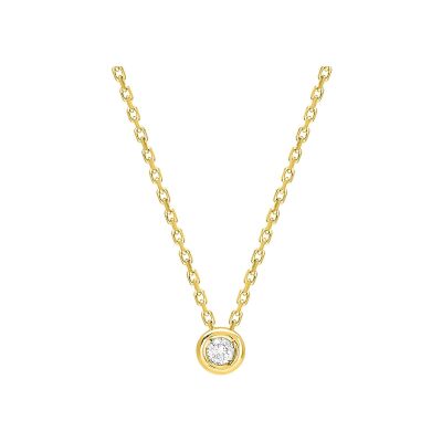 Collier en or jaune et diamant 0.04ct