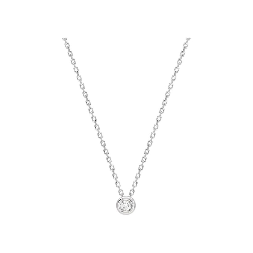 Collier en or jaune et diamant 0.04ct