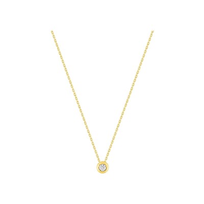 Collier en or jaune et diamant 0.08ct
