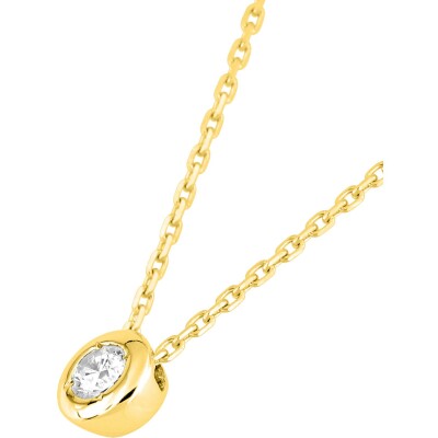 Collier en or jaune et diamant 0.08ct