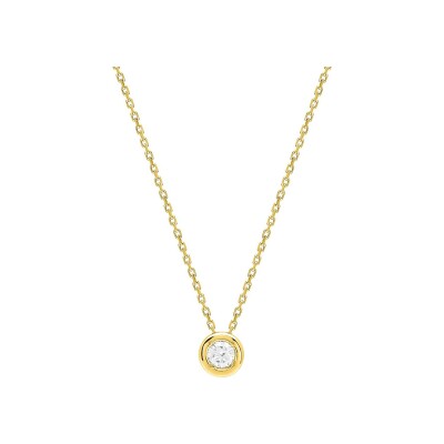 Collier en or jaune et diamant 0.14ct