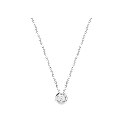 Collier en or blanc et diamant 0.14ct