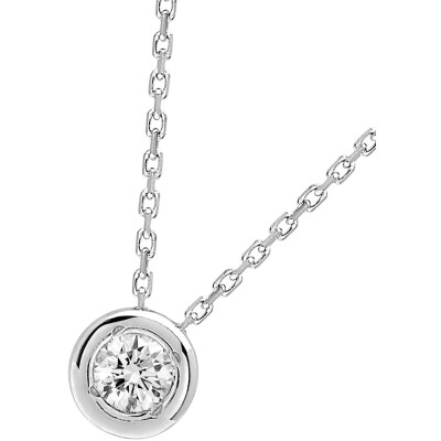 Collier en or blanc et diamant 0.14ct