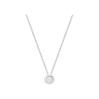 Collier en or blanc et diamant 0.18ct