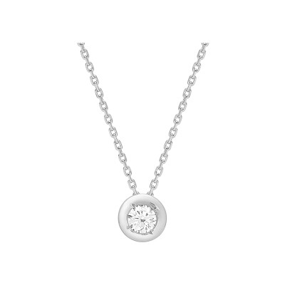 Collier en or blanc et diamant 0.18ct