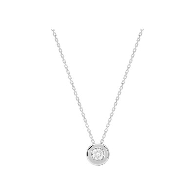 Collier en or blanc et diamant 0.23ct