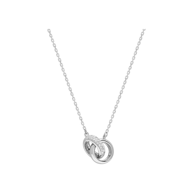 Collier en or blanc et diamant 0.15ct