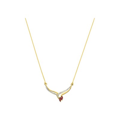 Collier en or jaune et rubis