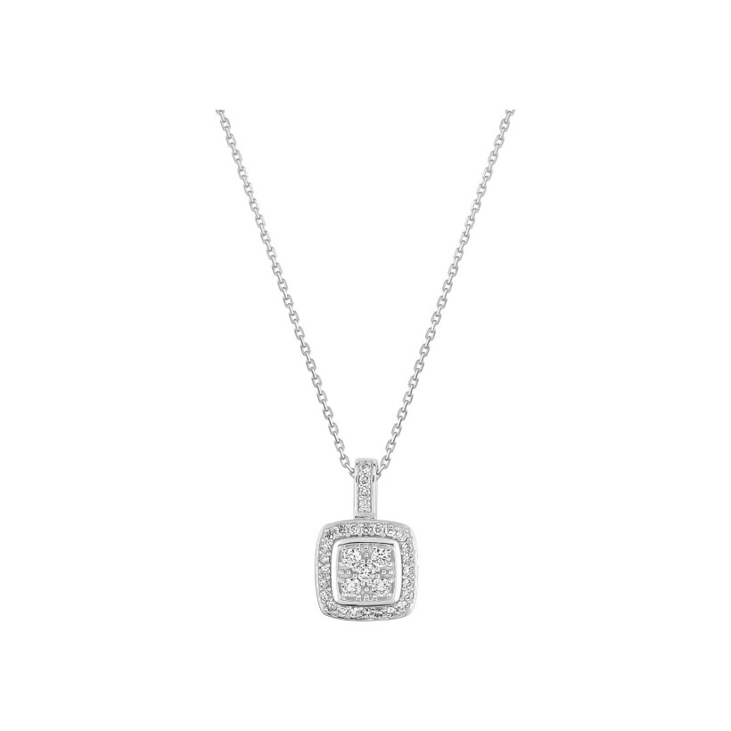 Collier en or blanc et diamant 0.35ct