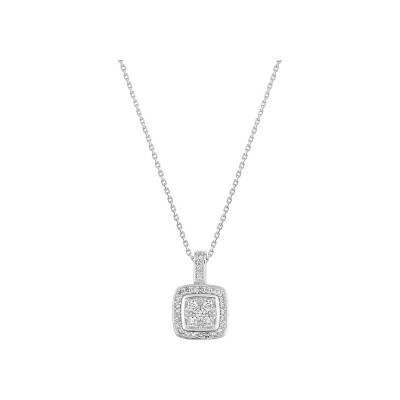 Collier en or blanc et diamant 0.35ct