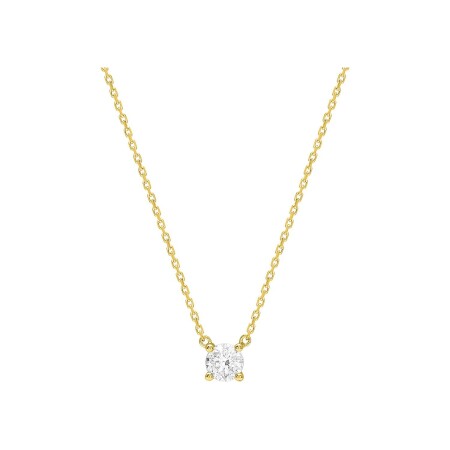 Collier en or jaune et diamant, 0.40ct