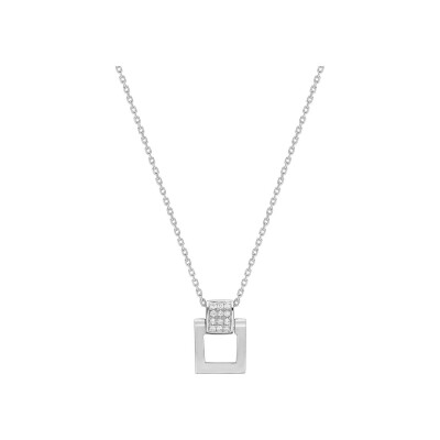 Collier en or blanc et diamant 0.05ct