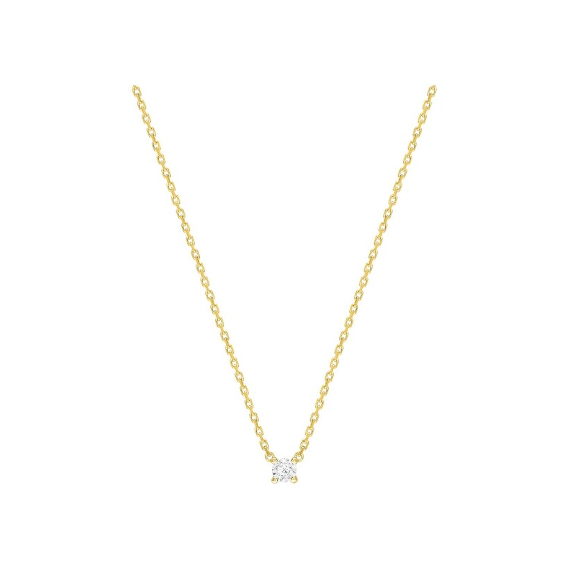 Collier en or jaune et diamant 0.08ct