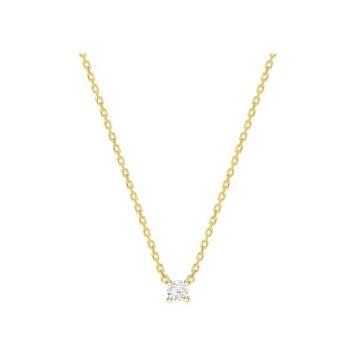 Collier en or jaune et diamant 0.08ct