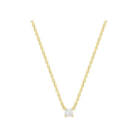 Collier en or jaune et diamant 0.08ct