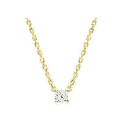 Collier en or jaune et diamant 0.08ct