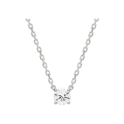 Collier en or blanc et diamant 0.14ct