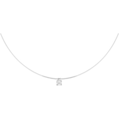 Collier en or blanc et diamant 0.08ct