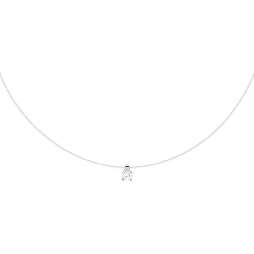 Collier en or blanc et diamant 0.14ct