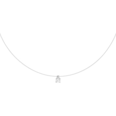 Collier en or blanc et diamant 0.14ct