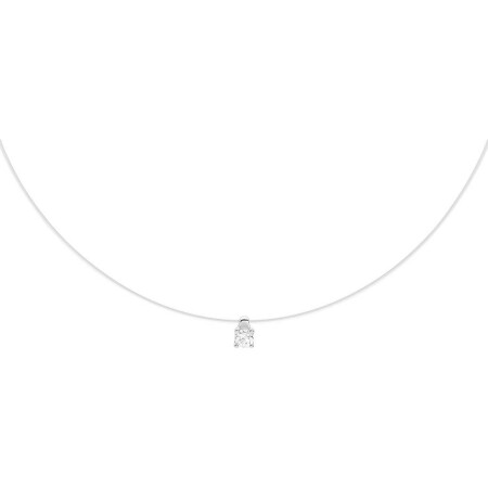 Collier en or blanc et diamant 0.14ct