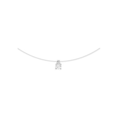 Collier en or blanc et diamant 0.14ct