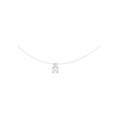 Collier en or blanc et diamant 0.18ct