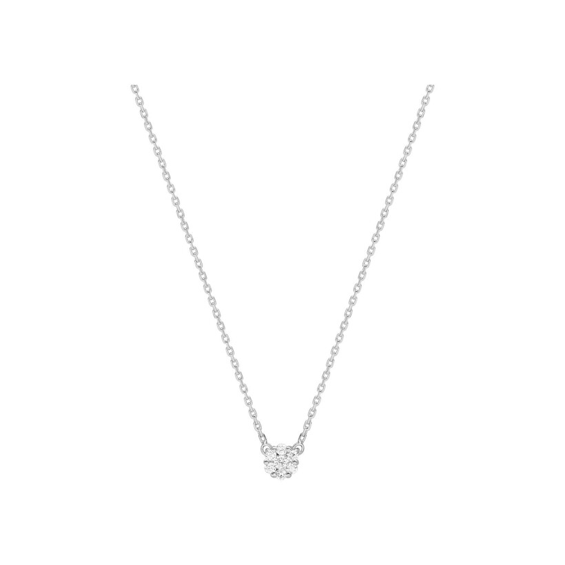 Collier en or blanc et diamant 0.10ct