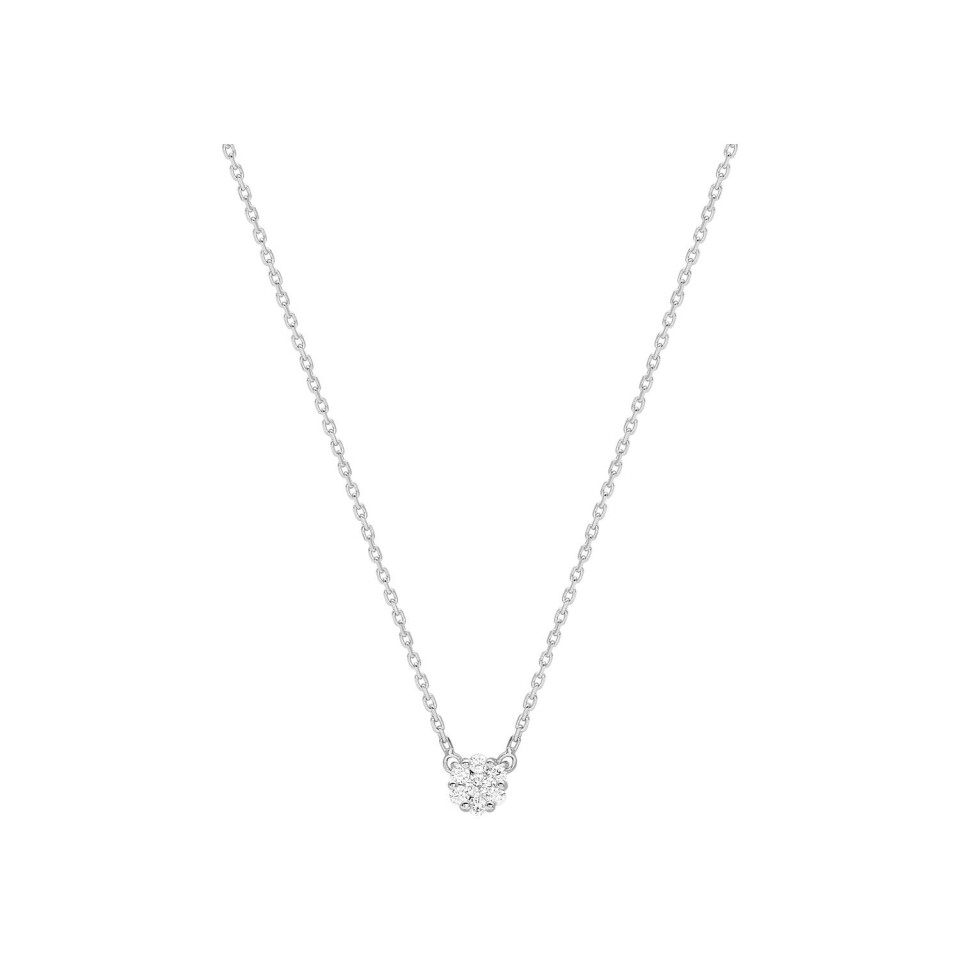 Collier en or blanc et diamant 0.10ct