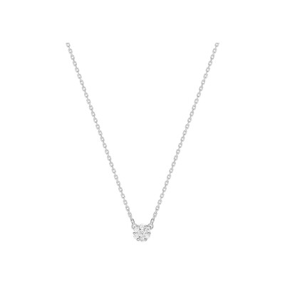 Collier en or blanc et diamant 0.10ct