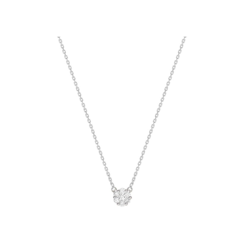 Collier en or blanc et diamant 0.20ct